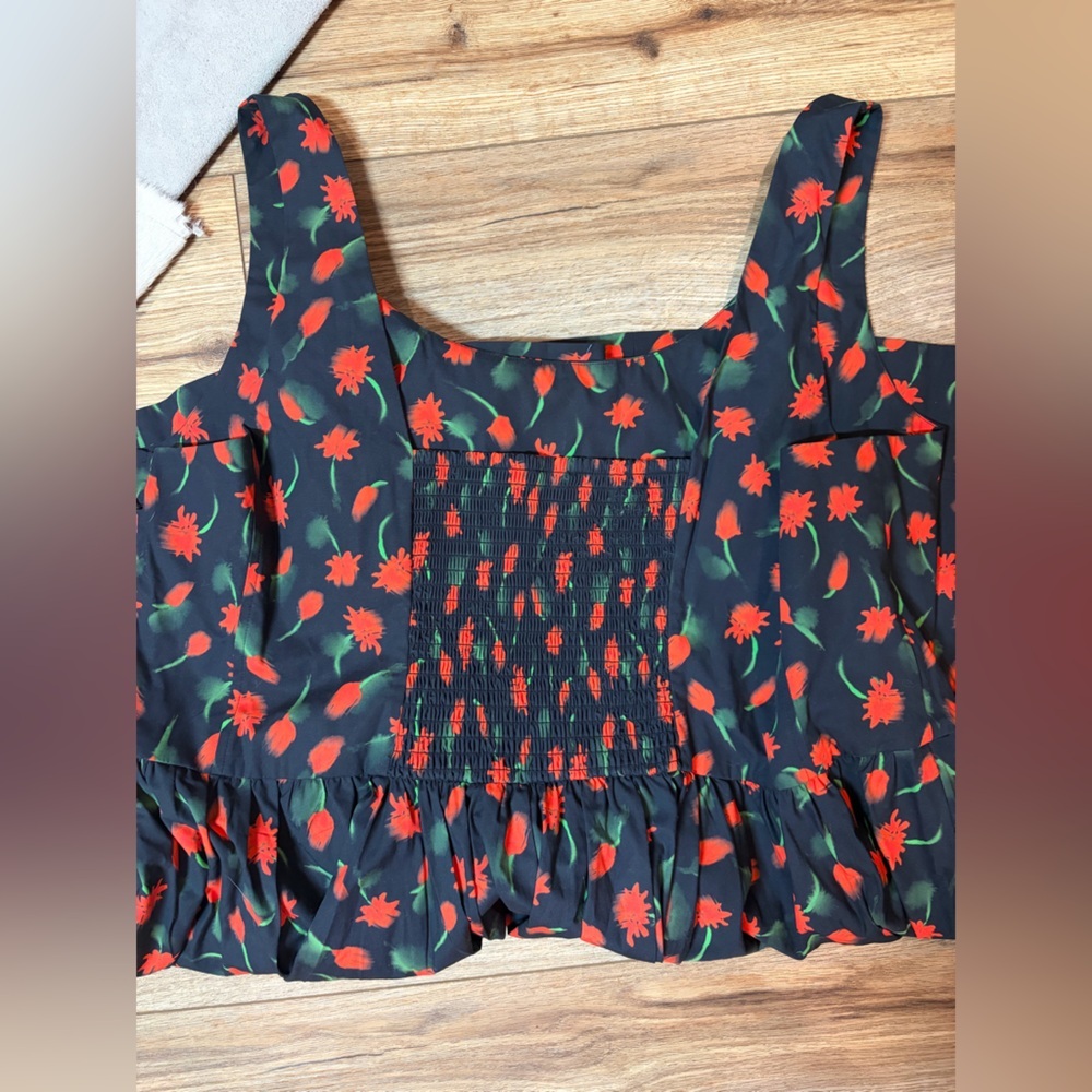 JCrew Fit-and-flare mini dress in painted daisy print - Picture 12 of 13